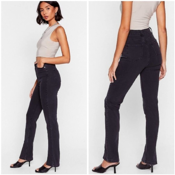 Nasty Gal Denim - NWT Nasty Gal High Waist Take No Slit Skinny Jeans